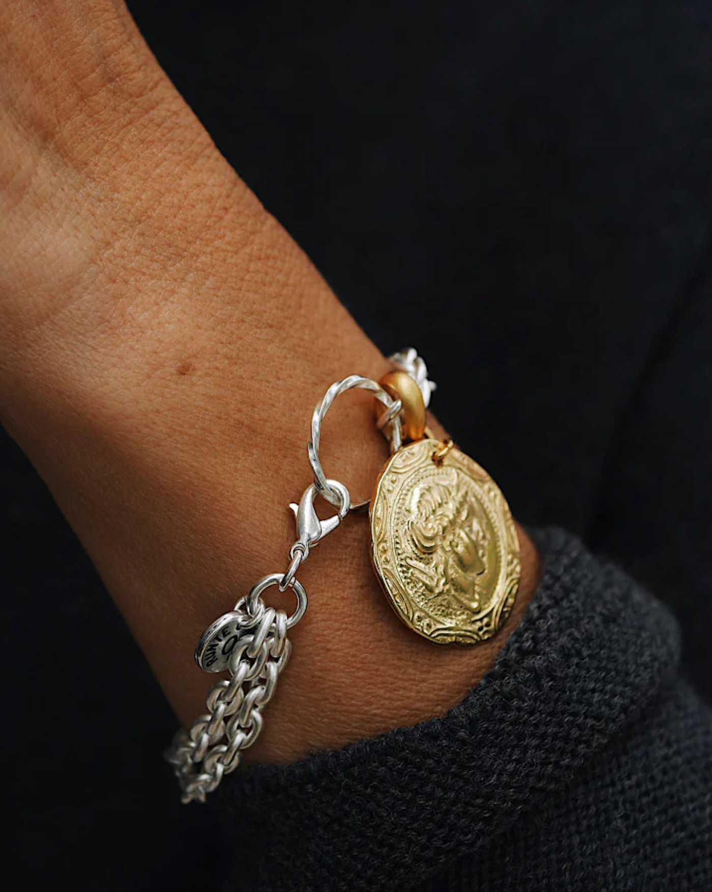 Armband Coin, Gold, Silber, Münze, Runte Schmuck, Armband