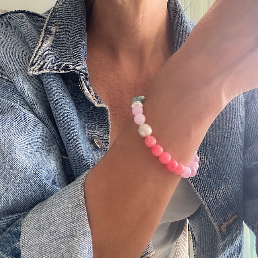 Armband Hoola Strawberry Achat