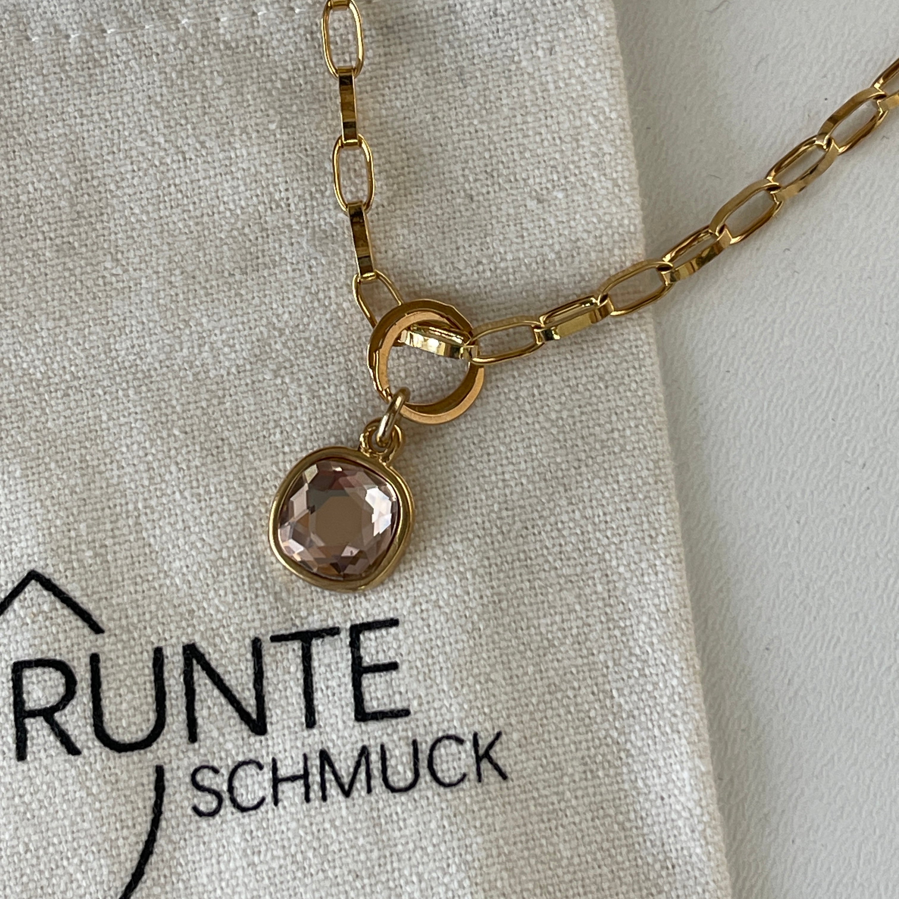 Anhänger mit Swarovski Kristall Peach