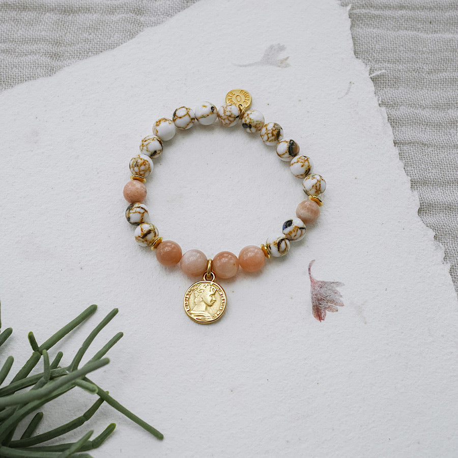 Armband Hoola Nougat mit Münze