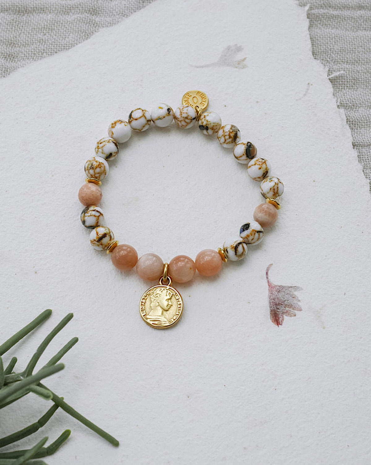 Armband Hoola Nougat mit Münze