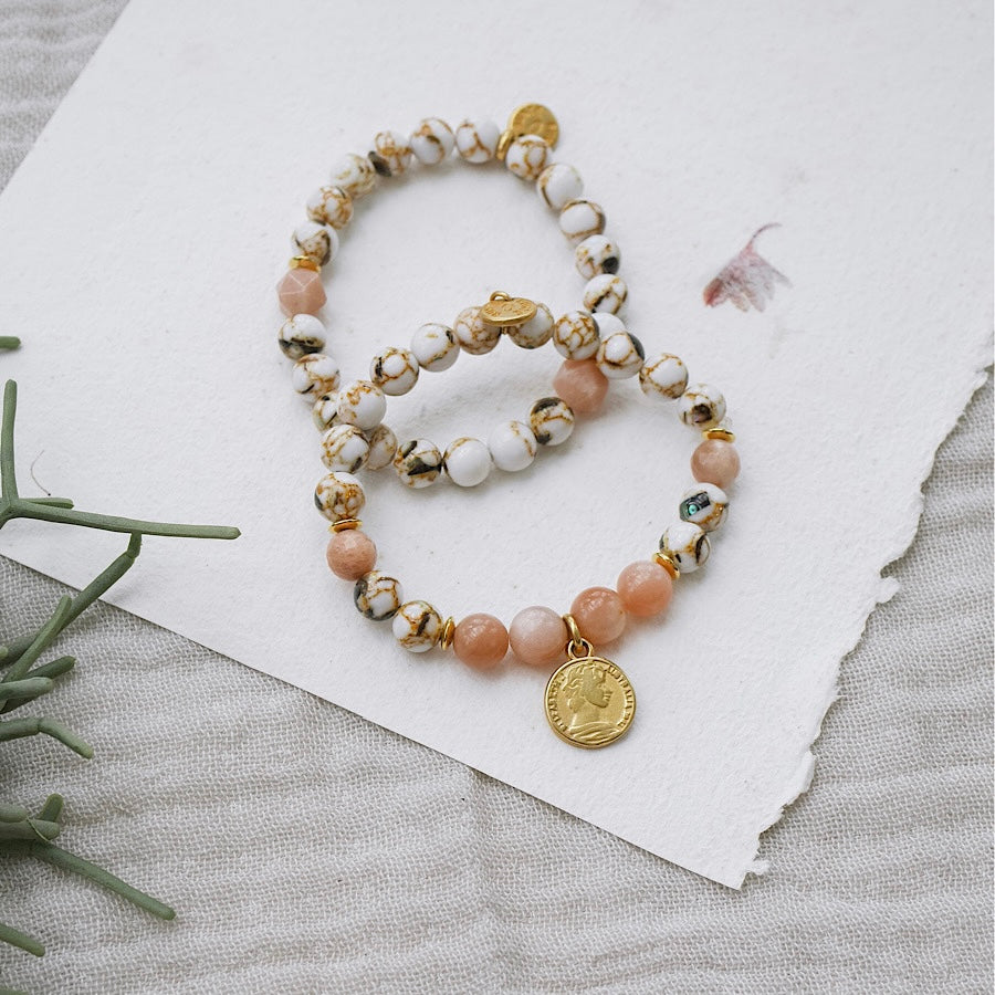 Armband Hoola Nougat mit Münze