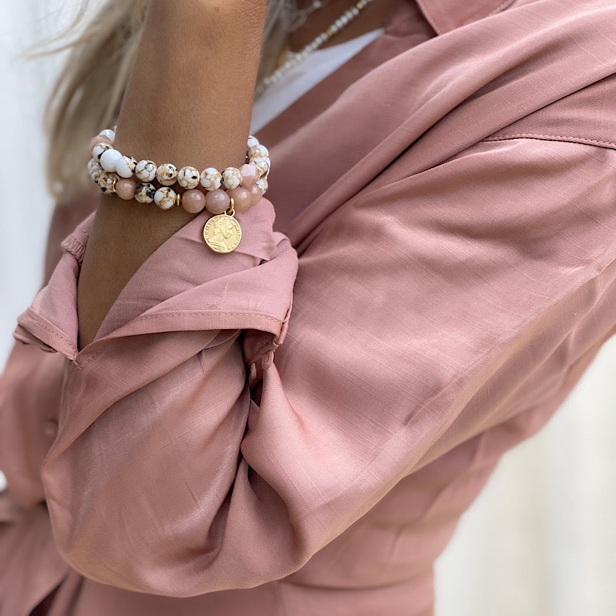 Armband Hoola Nougat mit Münze