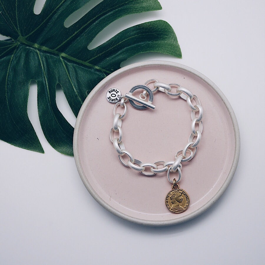 Gliederarmband Münze