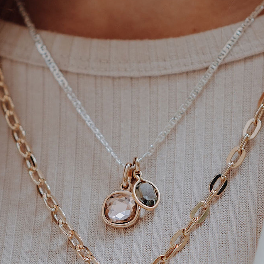 Anhänger mit Swarovski Kristall Gray