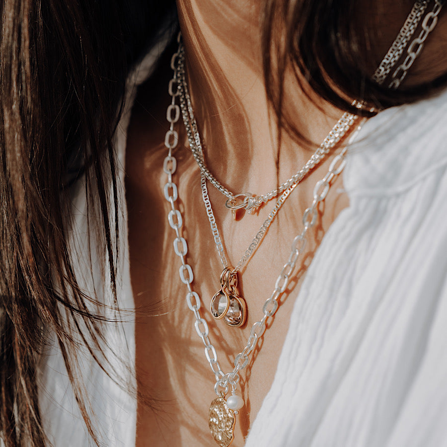 Anhänger mit Swarovski Kristall Gray