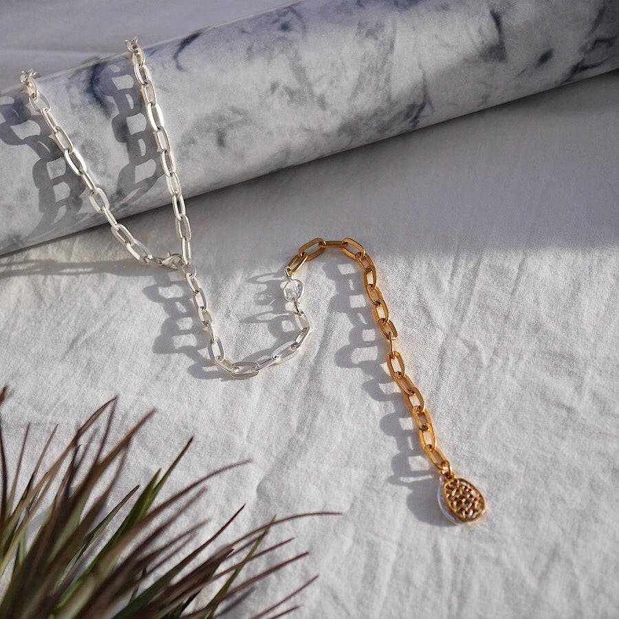 Kette Kate lang Silber/Gold