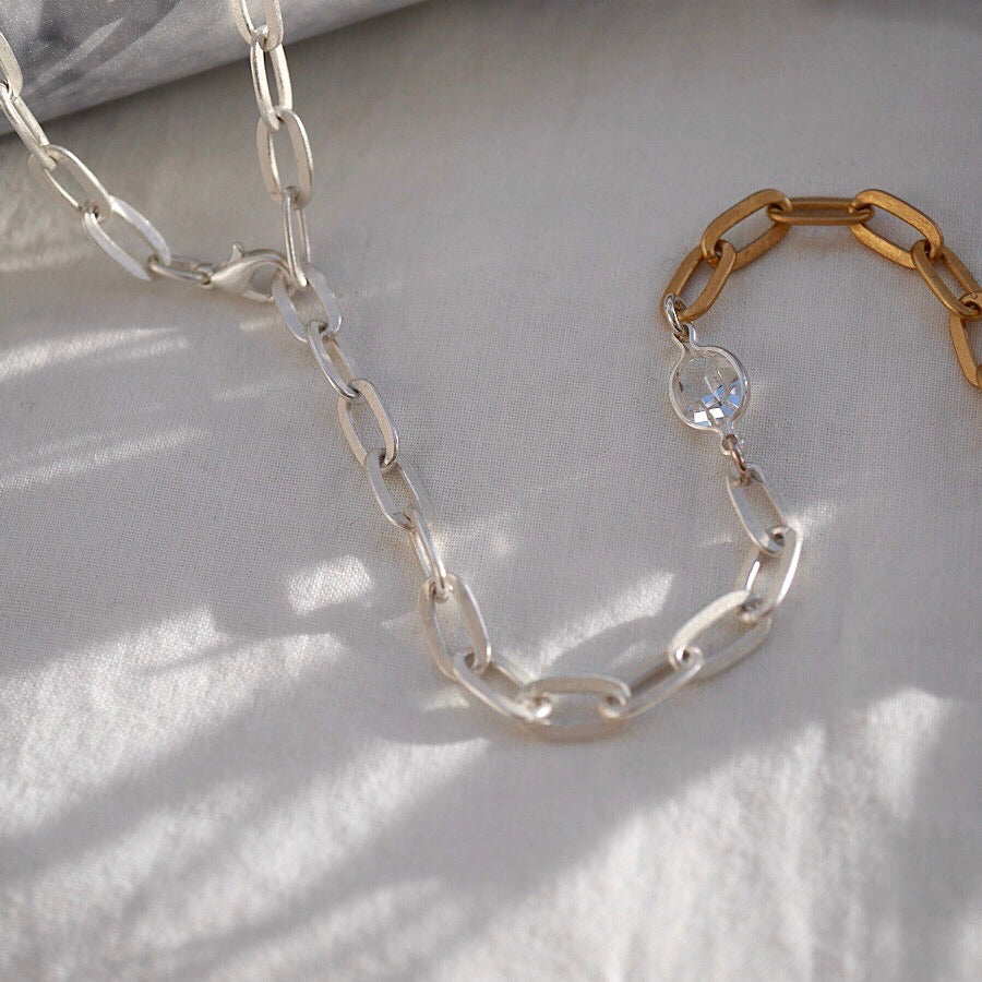 Kette Kate lang Silber/Gold