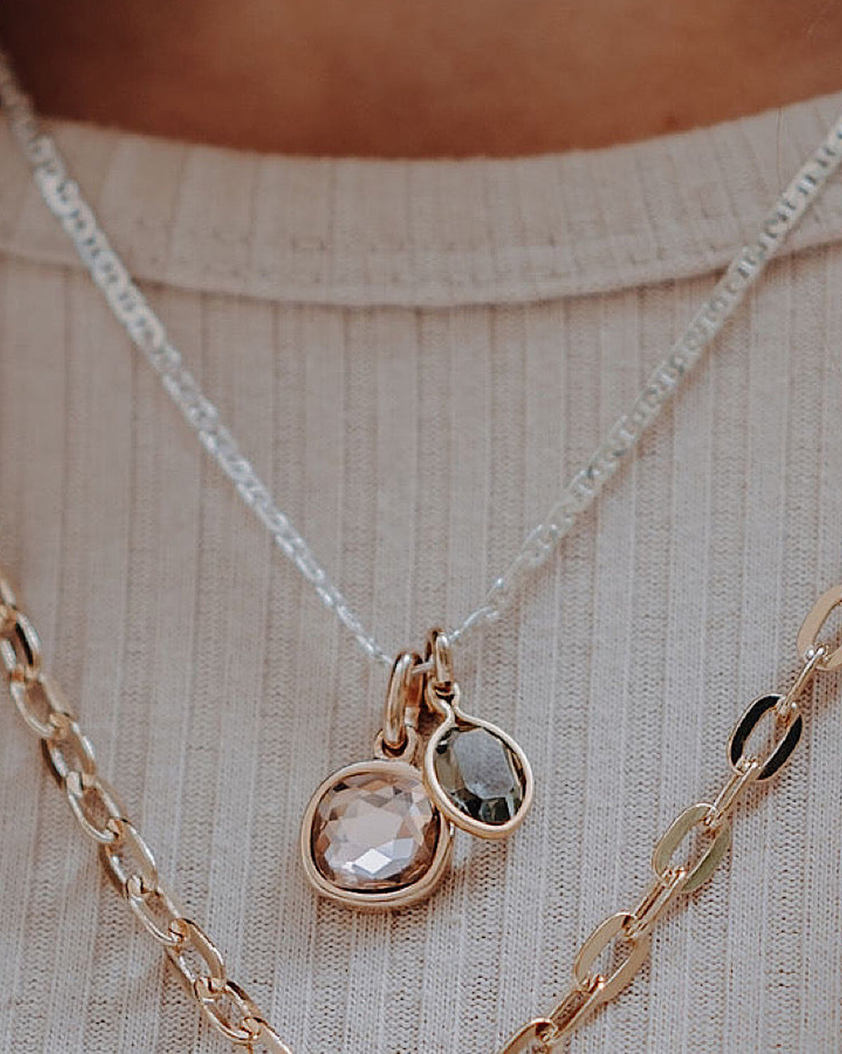 Anhänger mit Swarovski Kristall Peach
