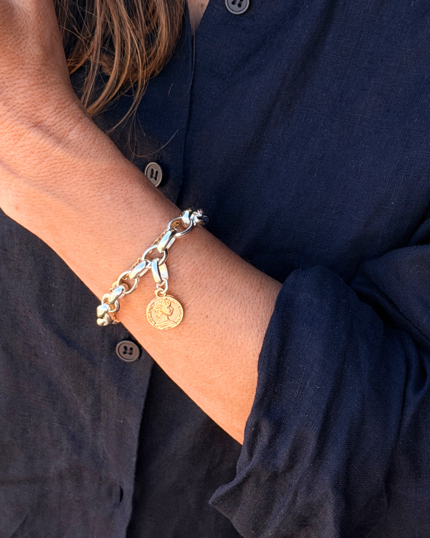 Gliederarmband Münze