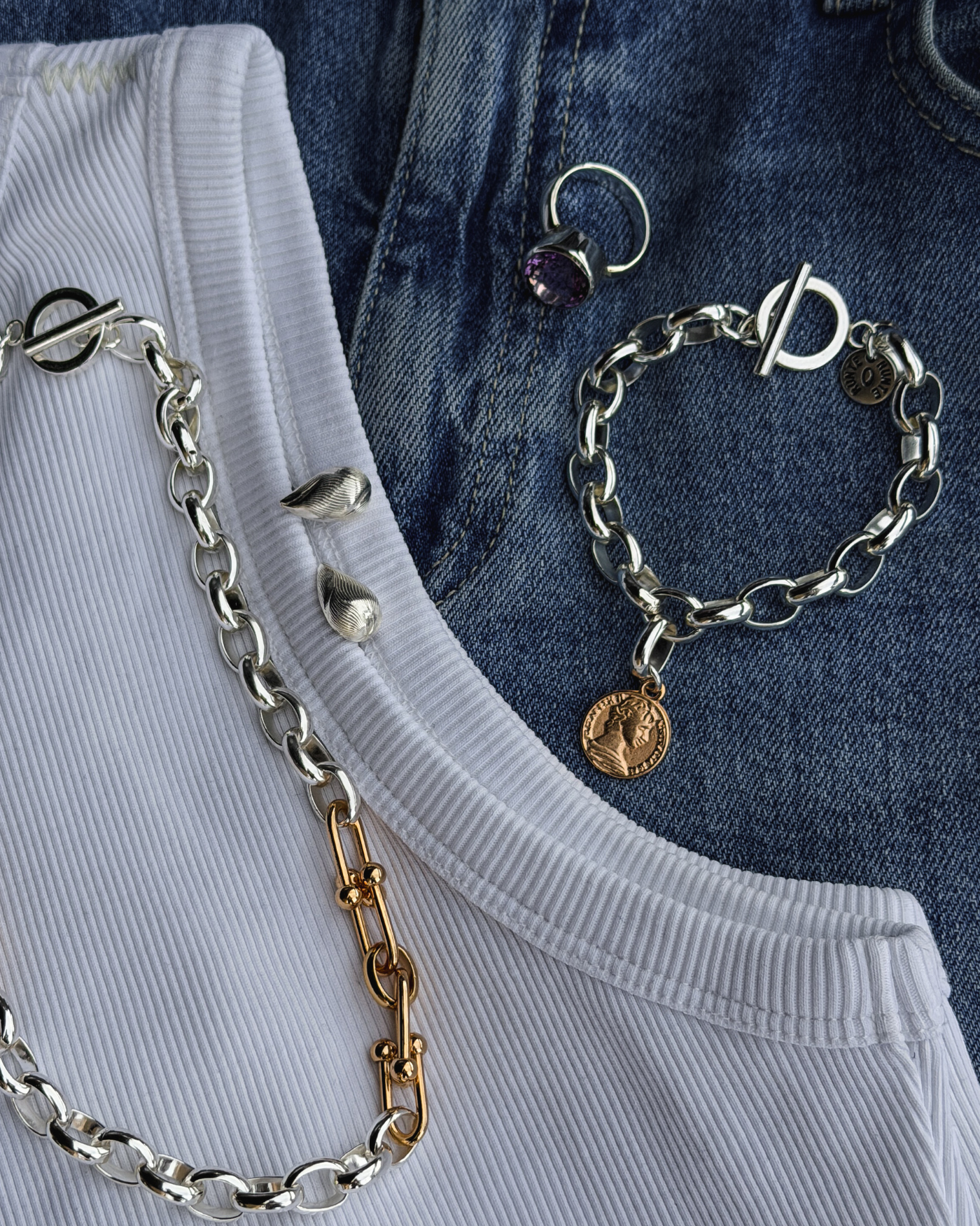 Gliederarmband Münze