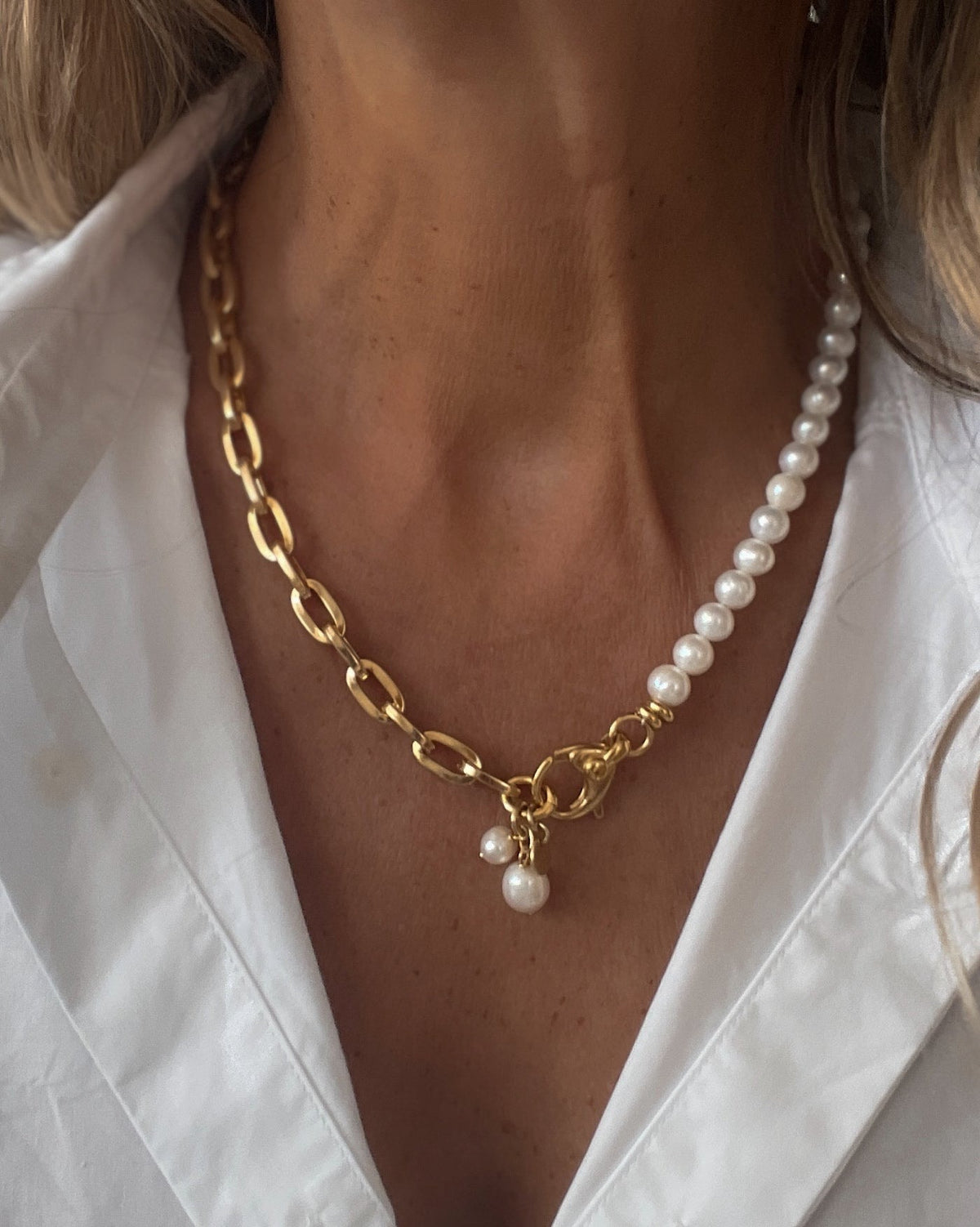 Runte Schmuck Halskette Mali, personalisiert, mit Buchstabe - handgefertigt