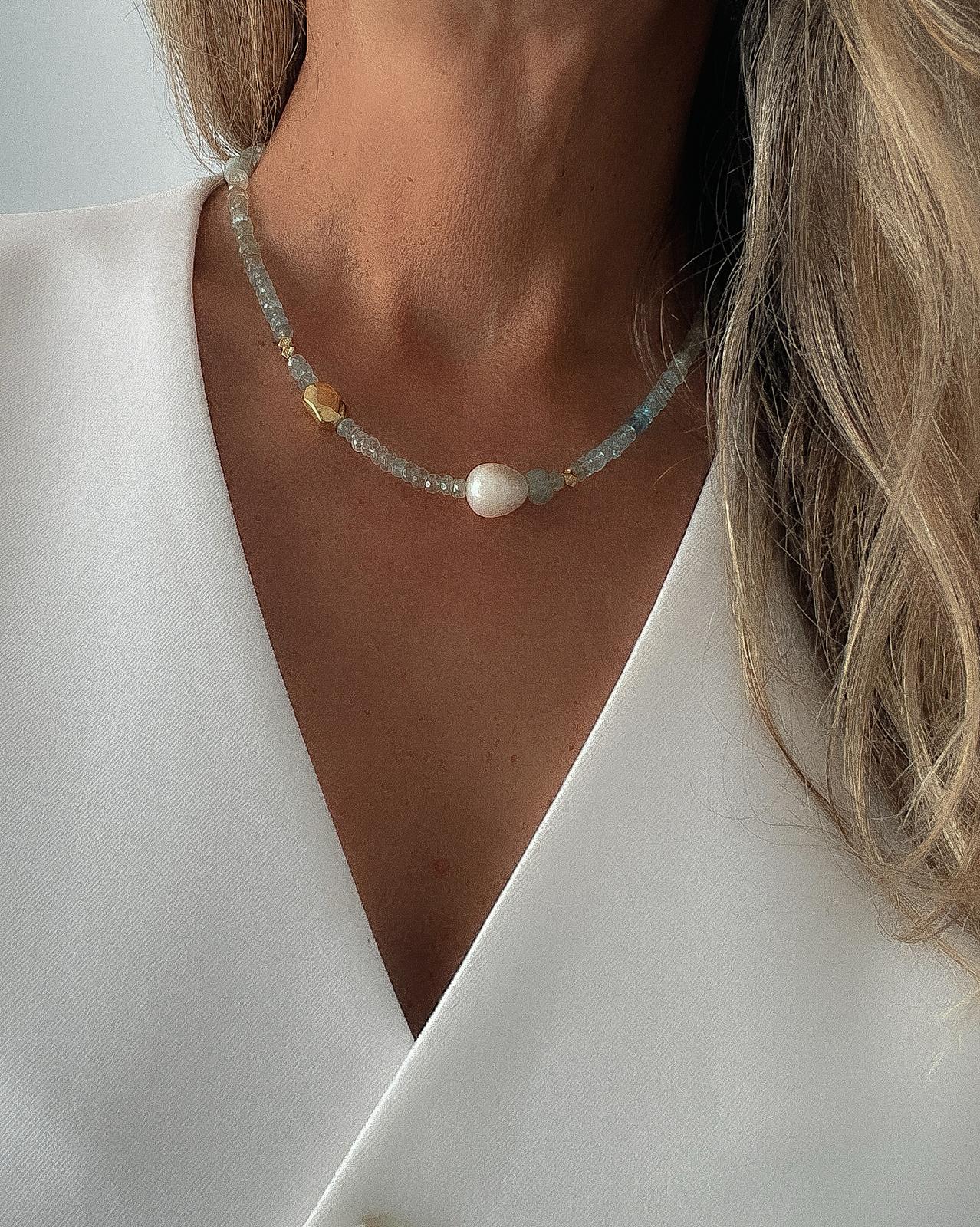 Kette Aquamarin