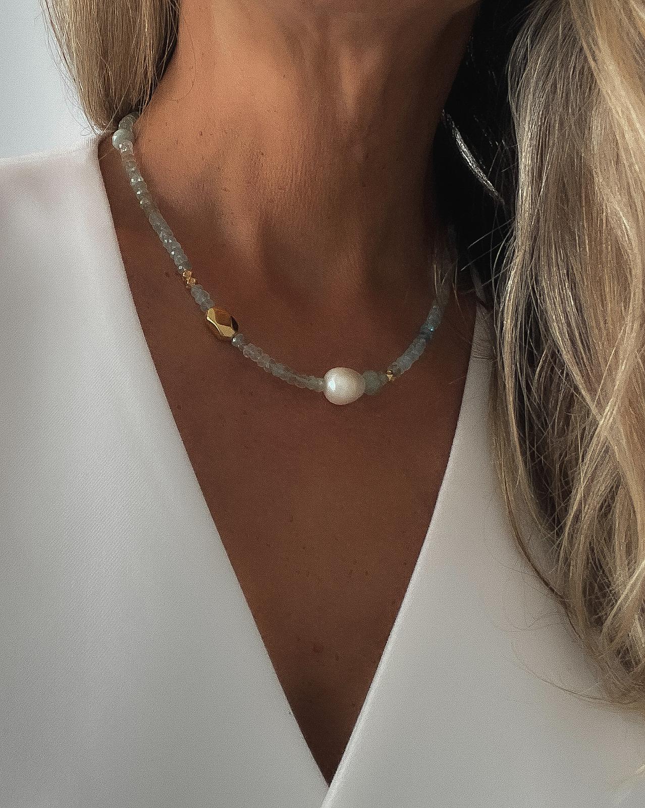 Kette Aquamarin