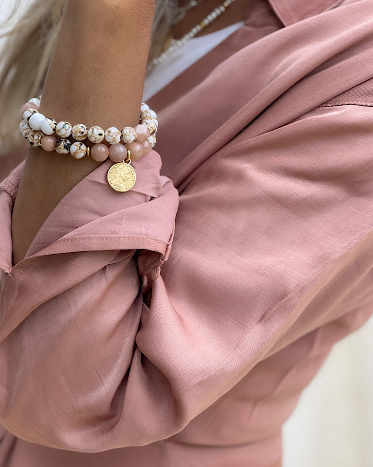 Armband Hoola Nougat mit Münze